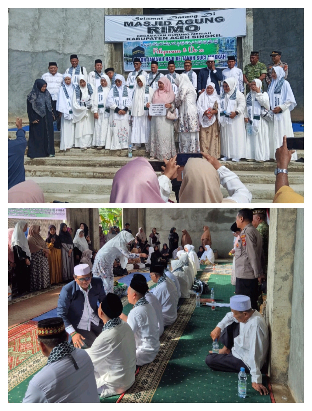 Shalawat dan Doa Haru, Iringi 32 Calon Jemaah Haji di Mesjid Agung Rimo