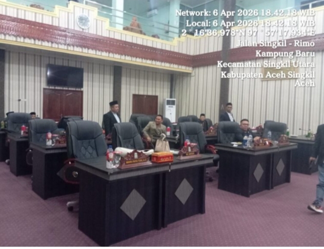 Sidang Paripurna APBK Molor, DPRK Aceh Singkil Pusing