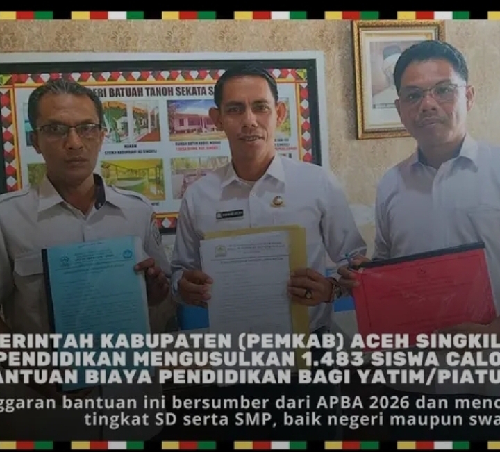 Pemda Usulkan ke Provinsi 1.483 Siswa Yatim/Piatu Penerima Bantuan Pendidikan Tahun 2026